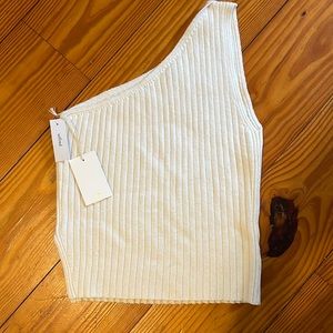 White off shoulder tank